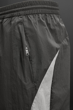 ZARA БРЮКИ-ДЖОГГЕРЫ В СТИЛЕ КОЛОР-БЛОК, АНТРАЦИТОВО-СЕРЫЙ