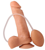 Фаллоимитатор-реалистик с грушей - 19 см.