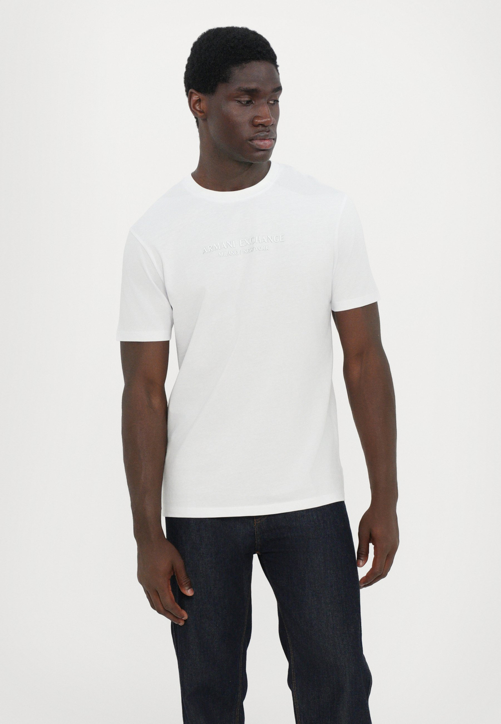Armani Exchange T-SHIRT REGULAR FIT - Футболка с принтом - Белый