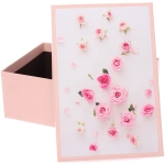 Коробка подарочная «Розочки» 21*14*8 см, Розовый