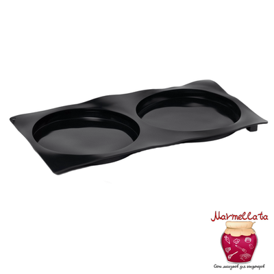 Форма силиконовая для выпечки «Бискотто», 2 ячейки, 35*19,5*1,7 см, d=16 см