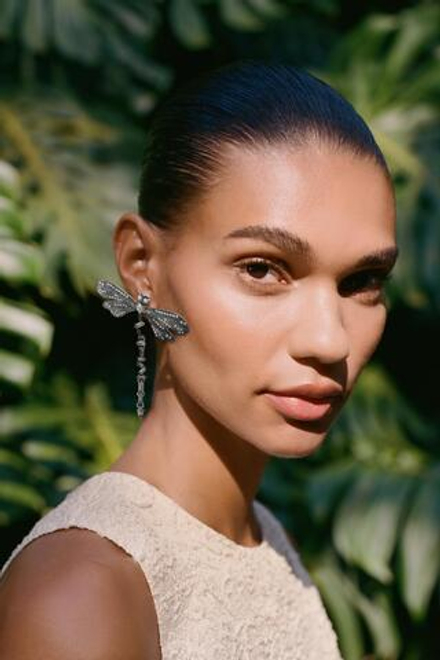 ZARA СЕРЬГИ «СТРЕКОЗЫ» СО СТРАЗАМИ, СЕРЕБРИСТЫЙ