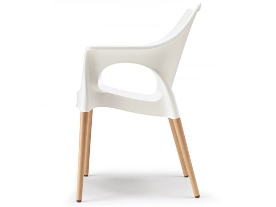 Кресло пластиковое Natural Ola белое Италия