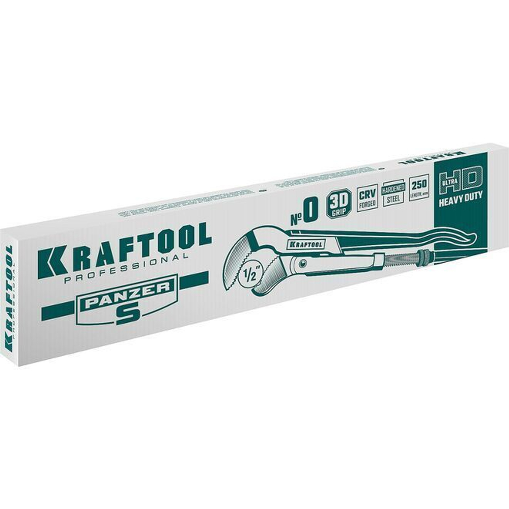 Ключ трубный сантехнический Kraftool PANZER-S №0 изогнутые губки