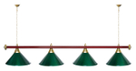 Лампа STARTBILLIARDS 4 пл. (плафоны зеленые,штанга золотая,фурнитура золото)