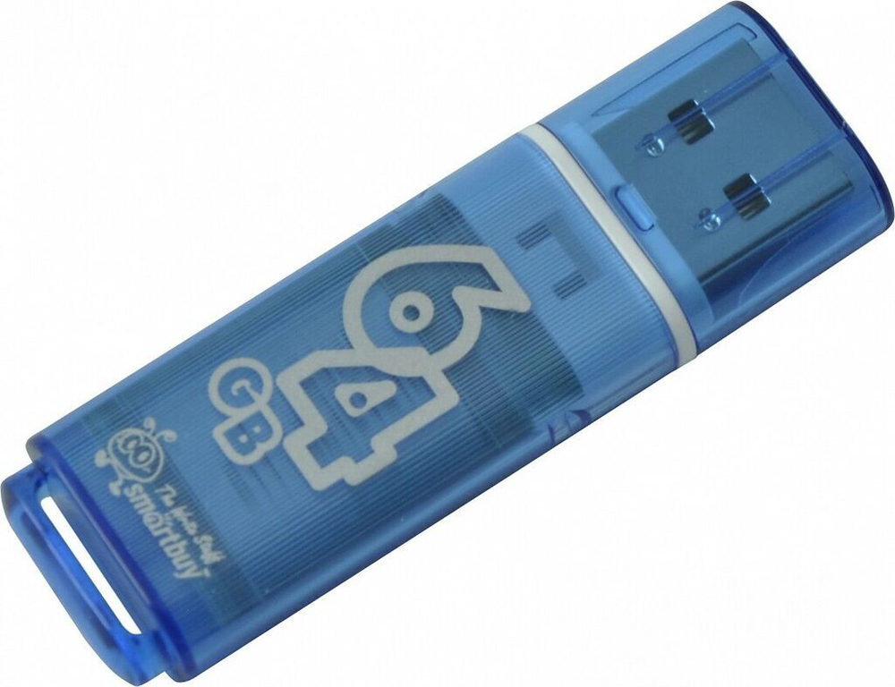 Флеш-драйв 64 GB USB 2.0 Smartbuy Glossy series Blue