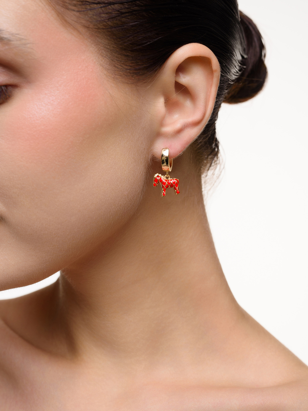 Серьги "Red Horse" Gold