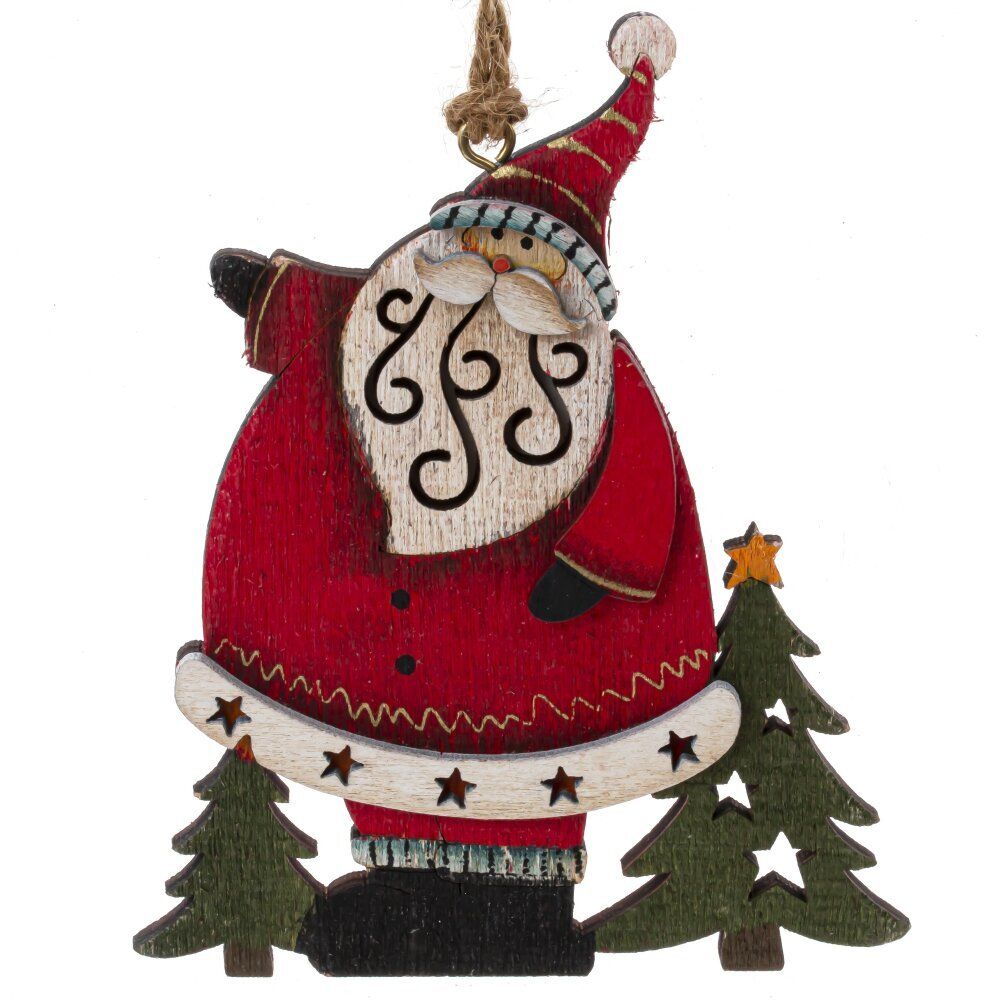 GAEM Изделие декоративное подвесное "Олень/Снеговик/Дед Мороз",L9 W0,5 H11,5 см, 4в.