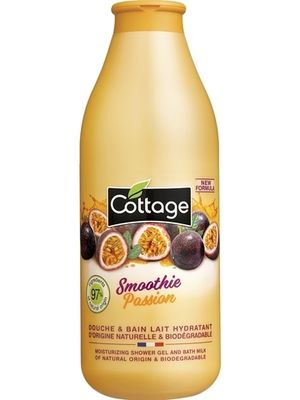 COTTAGE. Увлажняющий гель для душа и пена для ванны 2 в 1 МАРАКУЙЯ/ Moisturizing Shower Gel & Bath Milk – SMOOTHIE PASSION, 750 мл