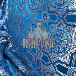 Шёлк "Невский" голубой с серебром