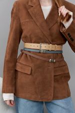 ТОНКИЙ РЕМЕНЬ С ЗАМОЧКОМ GREY|NUDE