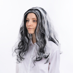 Парик карнавальный, 140 гр, Ведьма, Черный/Белый