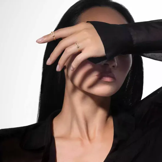 Кольцо Messika Move Uno с полупаве