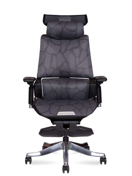 Кресло офисное Норден / Стэф / Steph  / черный пластик/серая сетка