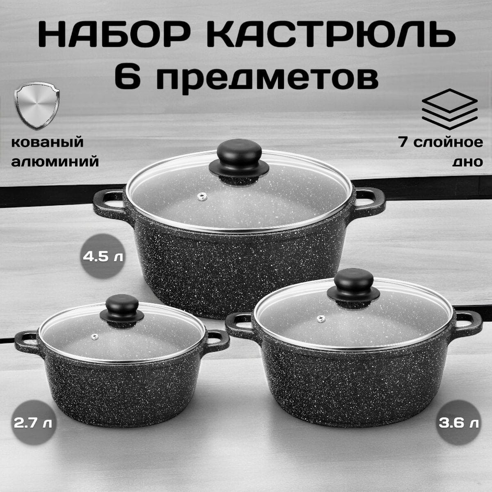 Набор кастрюль (6 предметов)