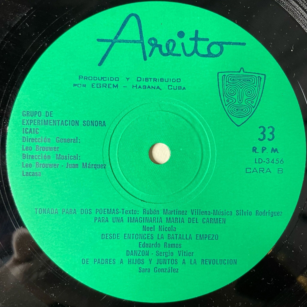 Винтажная виниловая пластинка LP Grupo De Experimentacion Sonora Del ICAIC 2 (Куба Cuba 1974)