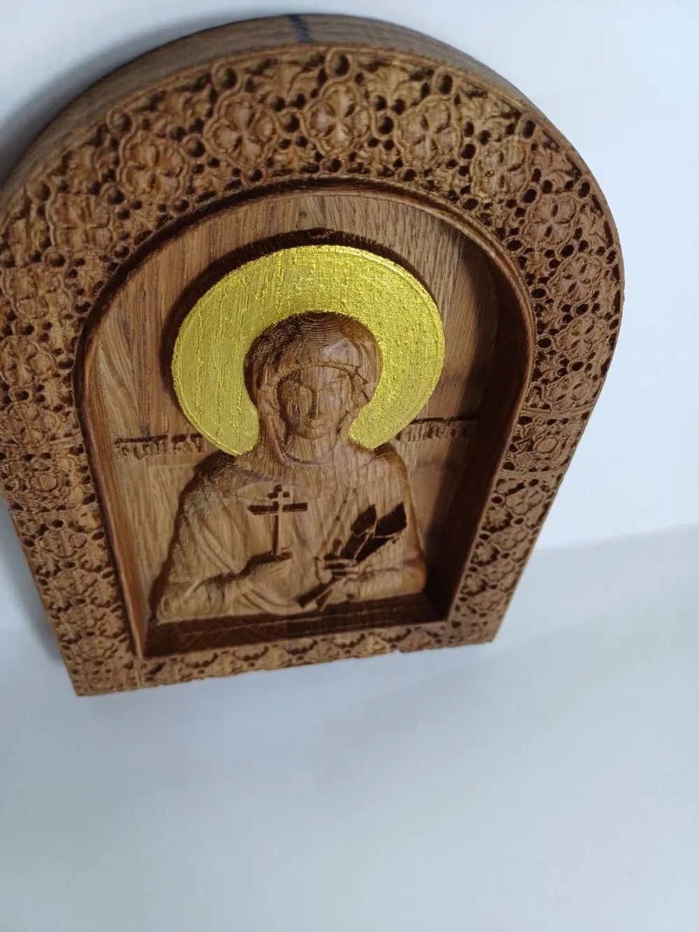 Освященная Икона Святая Ника (Виктория) Коринфская из дуба