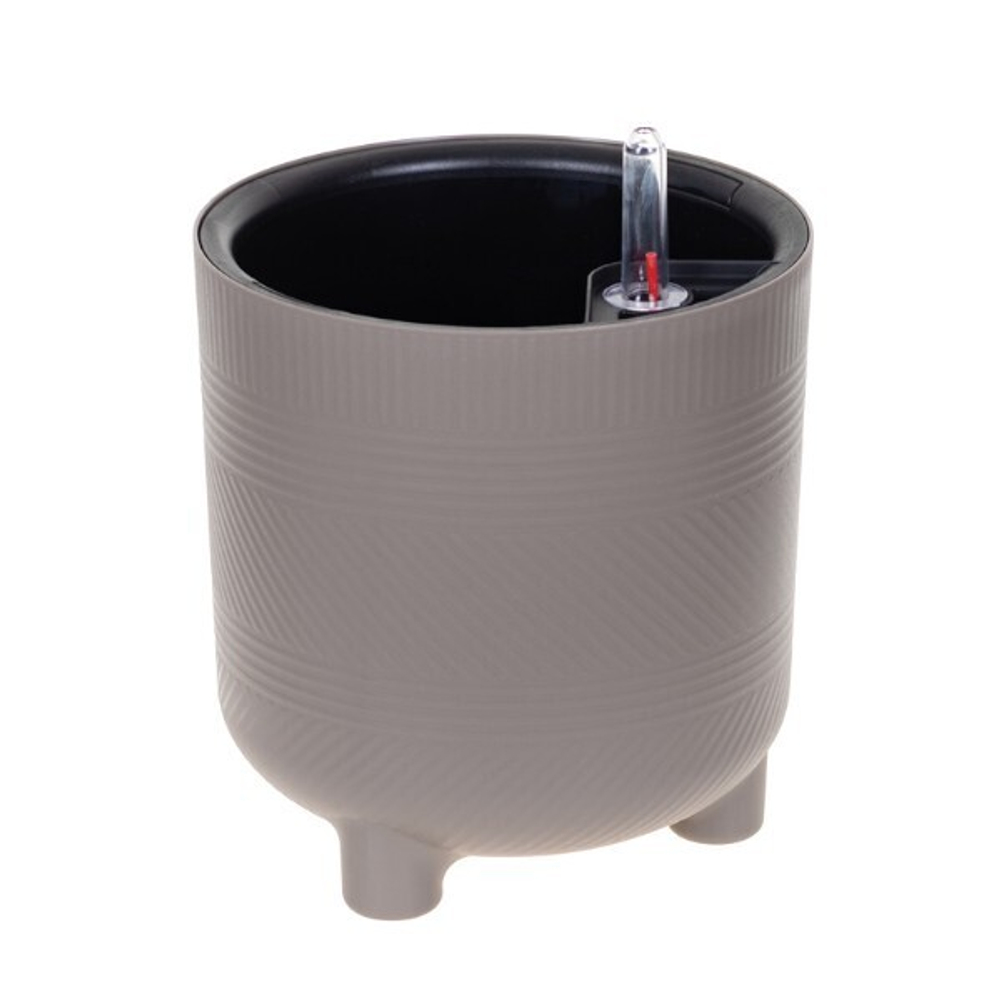 Кашпо ШЭНК 3,6л D180мм H=185мм вставка и автополив, с индикатором уровня воды, на ножках