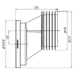 Манжета унитазная жесткая эксц 40 мм W0420 АНИ пласт