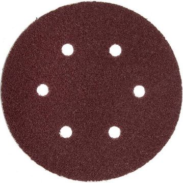 Круг шлифовальный ЗУБР ″Мастер″ универсальный, из абразивной бумаги на велкро основе, 6 отверстий, Р80, 150мм, 5шт