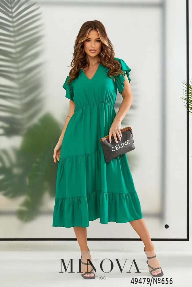 Платье 656-зеленый Minova