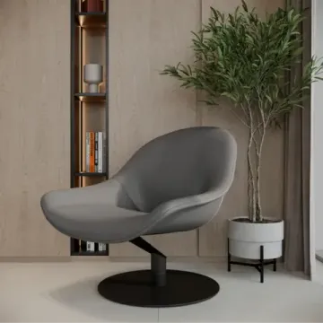 Лаунж кресло Zero Gravity с механизмом вращения цвет серый