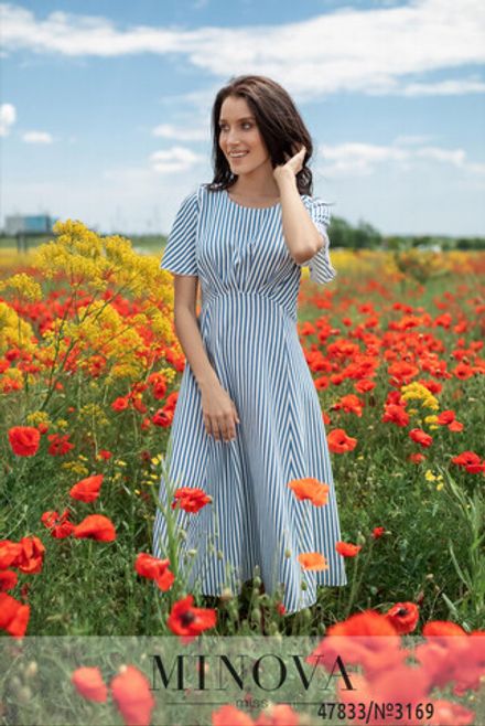 Платье 3169-голубой Minova Фото 1