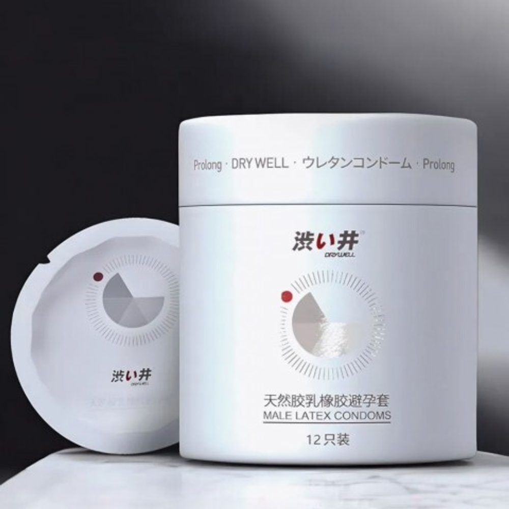 Презервативы DryWell ультратонкие c пролонгирующим эффектом 0,03 мм (12 шт)