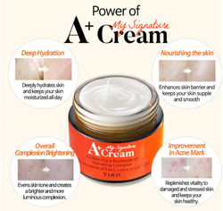 Tiam My Signature A+ Cream витаминный крем для сияния кожи с витамином С для жирной и проблемной кожи