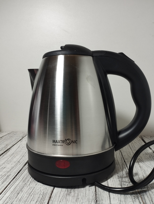 Чайник 1,5л нерж Maxtronic 1500Вт черн пл 501 МАХ
