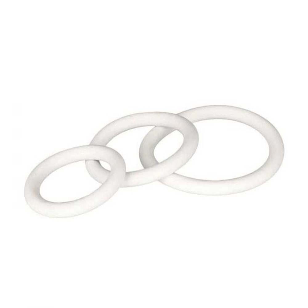 Комплект эрекционных колец White Rubber Ring Set (Цвет: белый)
