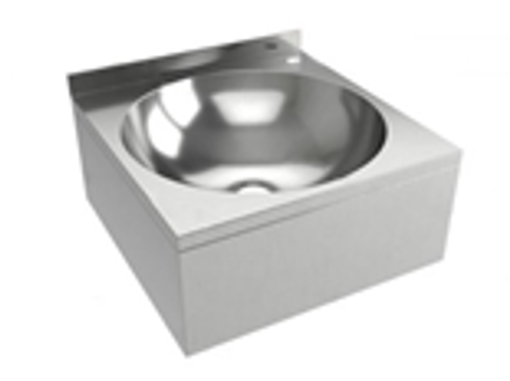 Рукомойник консольный РКЦ 400/304, 400х400х200 мм, с бортом и отверстием