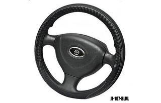 Оплетка на руль круглая Coolpart MAXIMAL (37*38) к/з черный/черный Плетенка JJ-107-BLBL