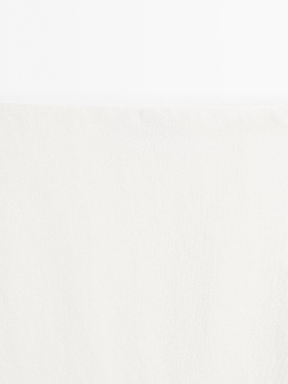 Massimo Dutti Юбка миди прямого кроя из смесовой конопли, белый