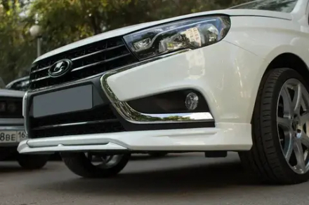 Юбка переднего бампера VTS (центральная часть)