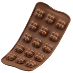 Форма силиконовая для приготовления конфет choco game, 11х24 см