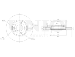 Диск тормозной передний UNIO BRD-20217