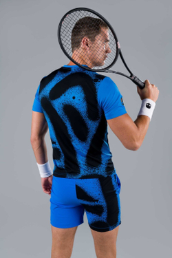 Мужская теннисная футболка Hydrogen Spray Tech Tee Man - bluette