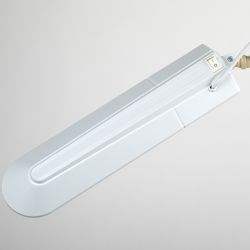 Настольный светильник ЭРА NL-202-G23-11W-W с лампой PL на струбцине и с основанием белый