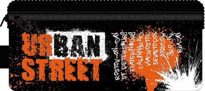 Пенал-косметичка на молнии, с ручкой 200/90/40 "Urban street 2025" 2-х сторон.печать, ткань (Пчёлка)