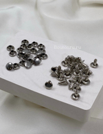 Крючок на стойку воротника с хольнитенами серебро