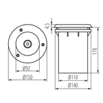 Грунтовый светильник KANLUX XARD DL-40 Е27