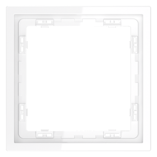 Рамка пластиковая VOLTUM S70 на 1 пост, (белый глянцевый)