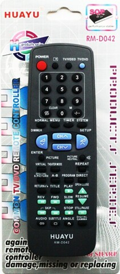 Пульт для Sharp TV/VCR/DVD  RM-D042 Universal