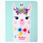 Дневник 1-4 класс 48 л., обложка кожзам (твердая), 3D-элемент, ЮНЛАНДИЯ, "ЛАМА", 105943