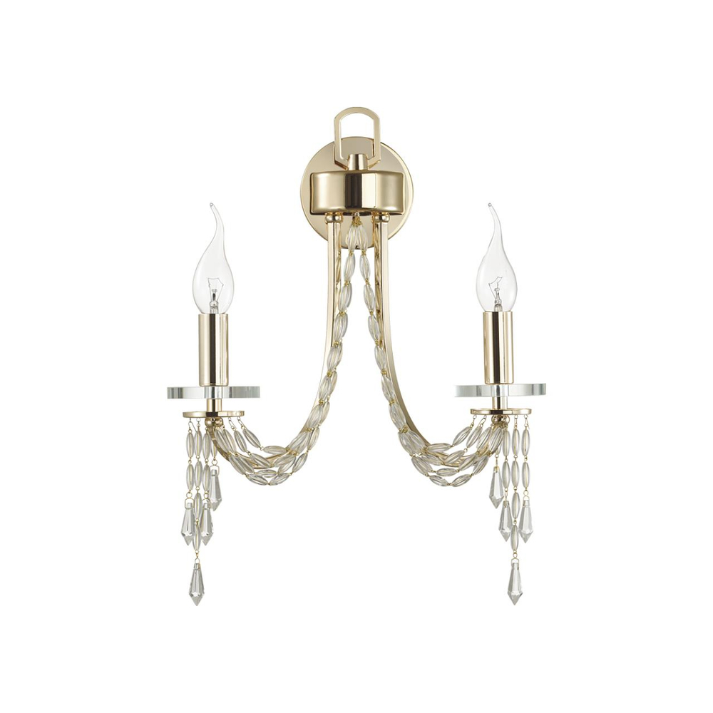 5063/2W CLASSIC ODL24 625 золото/прозрачный/металл/хрусталь Бра E14 2*40W CAPEL