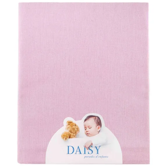 Простыня на резинке Daisy 60х120 см Хлопок Розовая