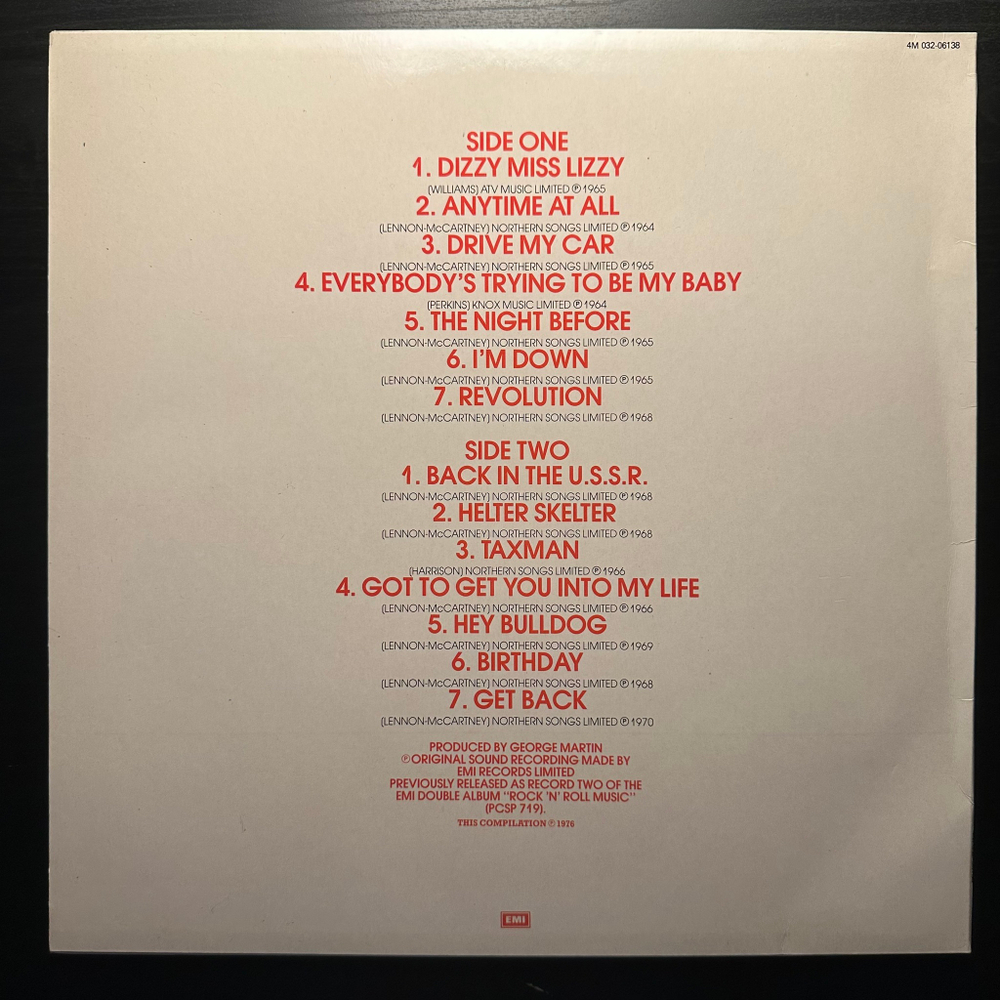 The Beatles - Rock 'N' Roll Music Vol 2 (Бельгия 1980г.)