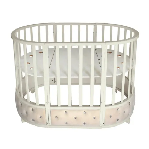 Детская кроватка Sweet Baby овальная, (слоновая кость)