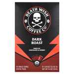 Death Wish Coffee, Порционные кофейные капсулы, темная обжарка, 10 капсул, по 12,5 г (0,44 унции)
